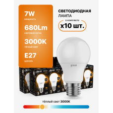 102502107 Лампа Gauss LED A60 E27 7W 2700K 1/40, шт