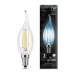 104801207 Лампа Gauss LED Filament Candle tailed E14 7W 580Lm 4100К 1/10/50, шт