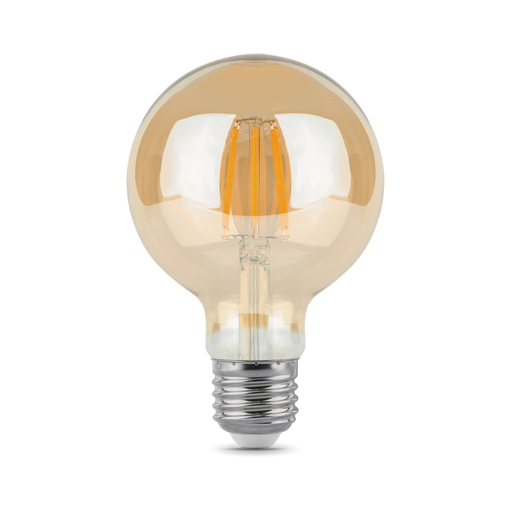 105802006 Лампа Gauss LED Filament G95 E27 6W Golden 2400K 1/20
