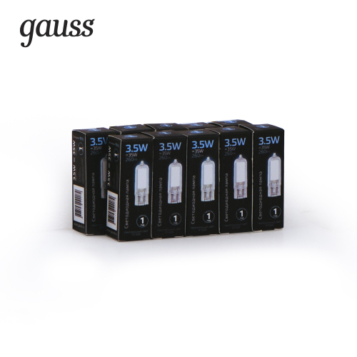 107807203 Лампа Gauss LED G4 AC220-240V 3.5W 260lm 4100K Glass 1/10/200