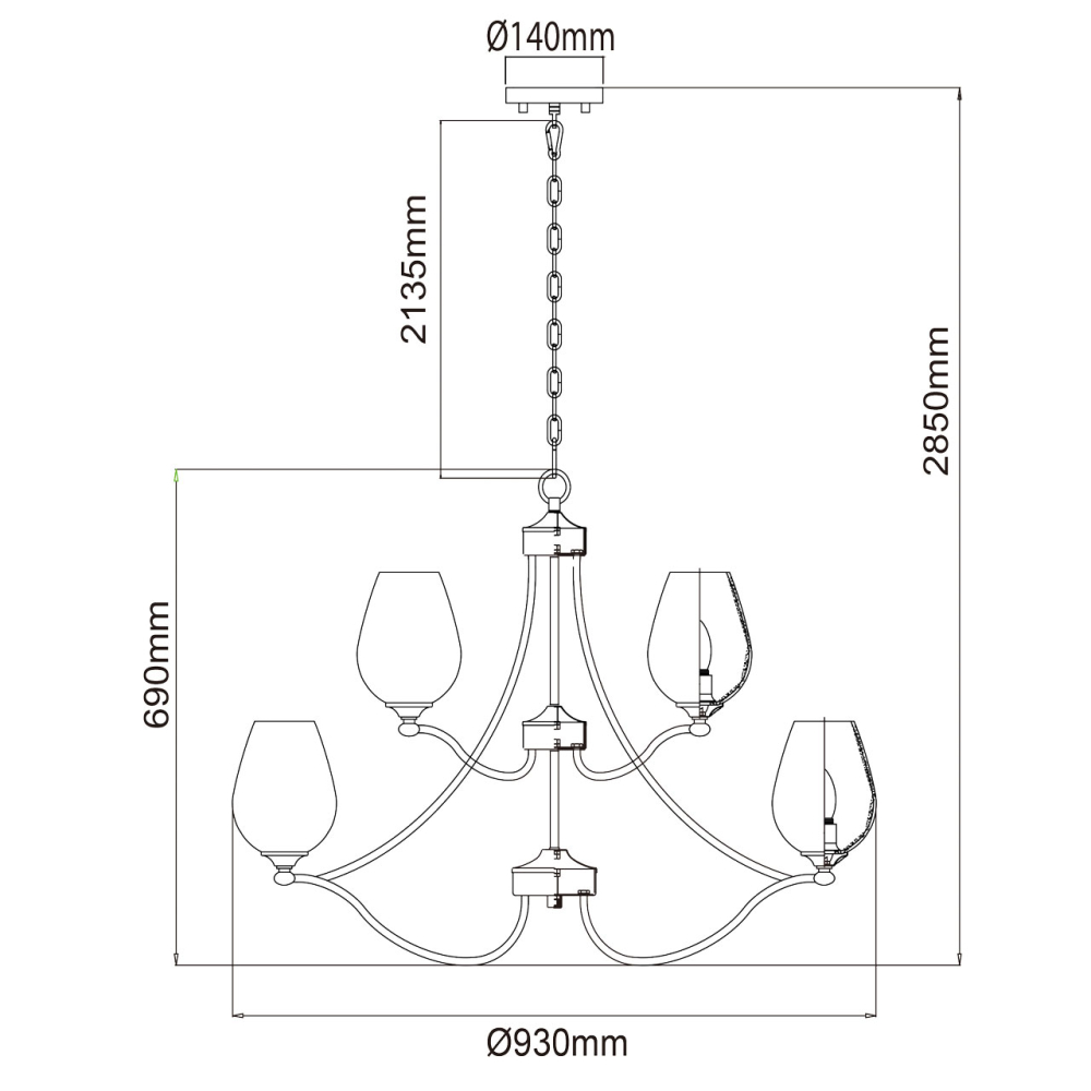 Люстра подвесная Chiaro Palermo 386016512