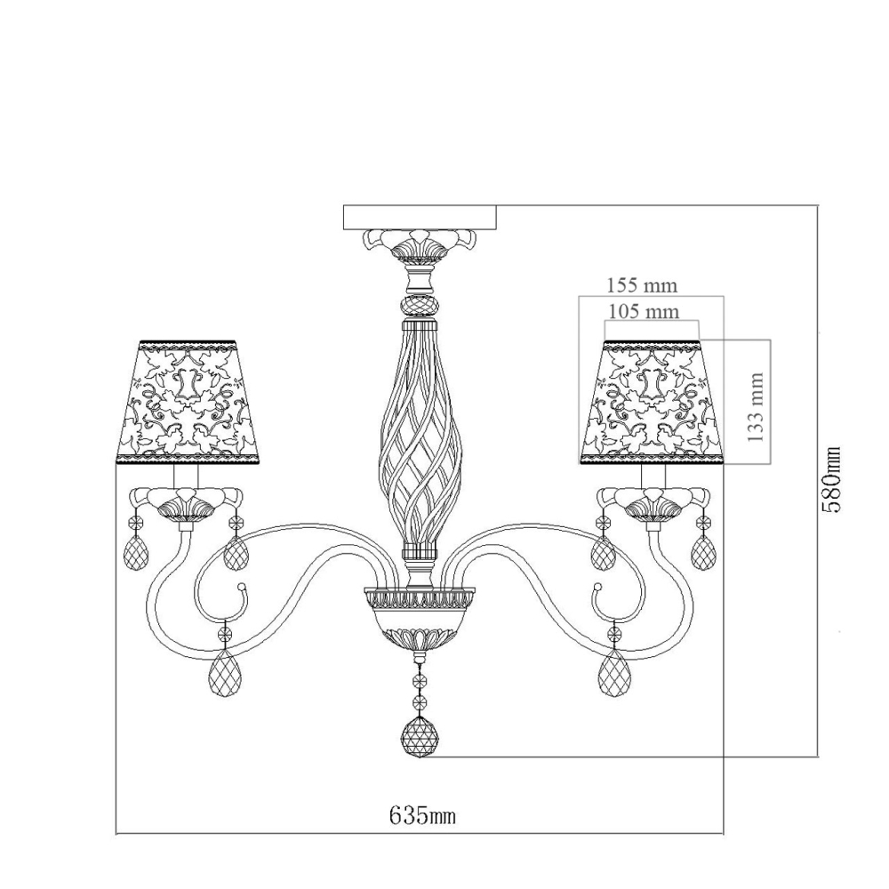 Люстра потолочная MW-Light Августина 419010805