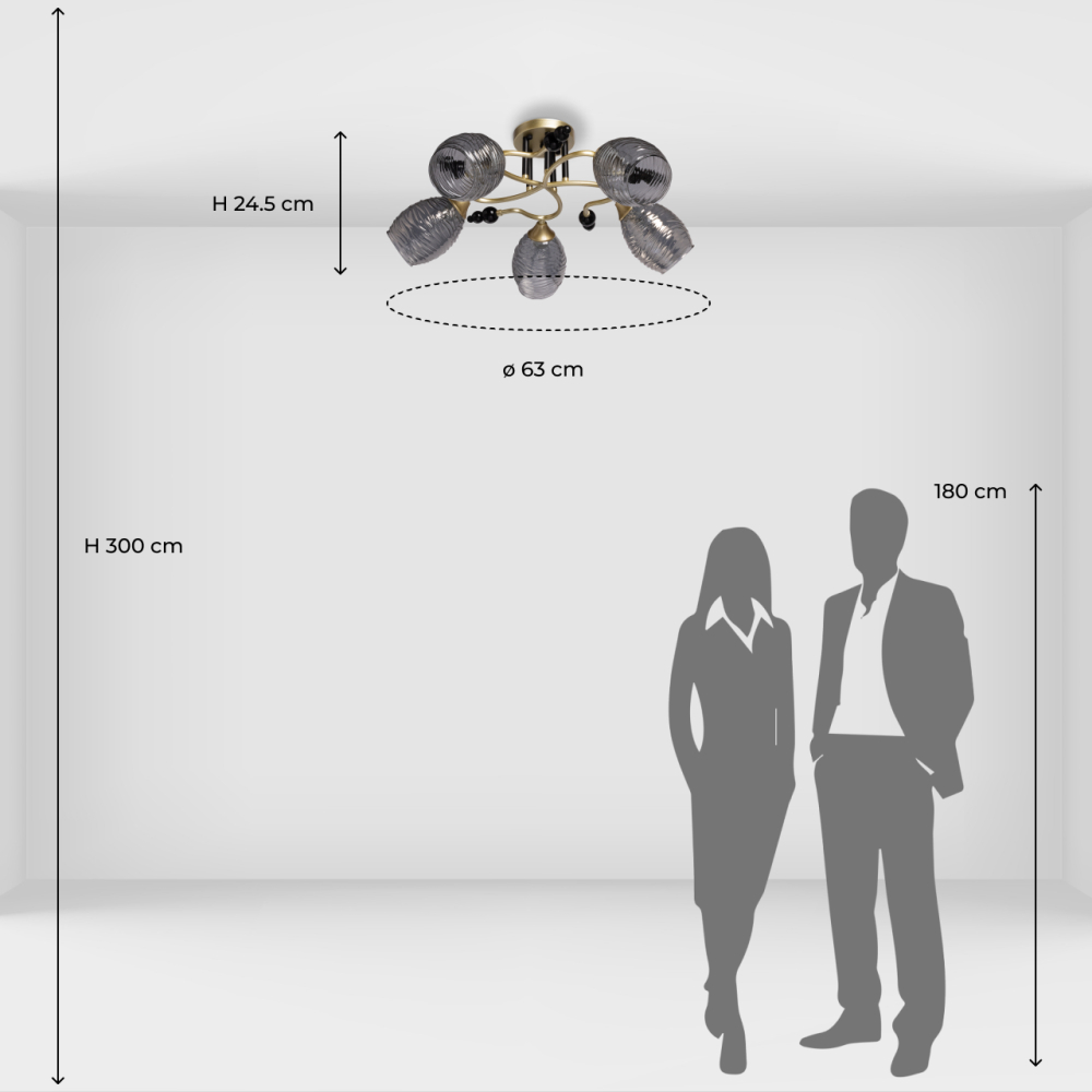 Люстра потолочная De City Клэр 463012505