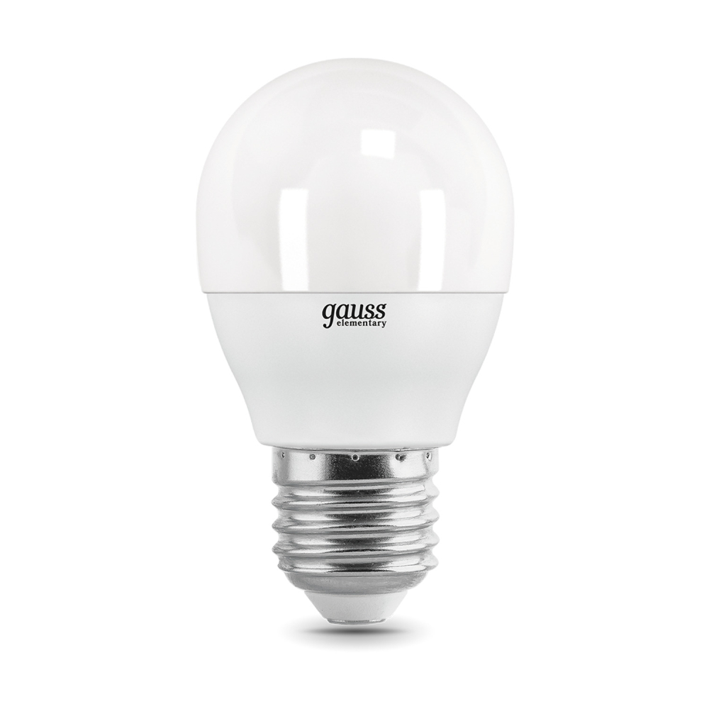 53210 Лампа Gauss LED Elementary Шар 10W E27 710lm 3000K 1/10/100