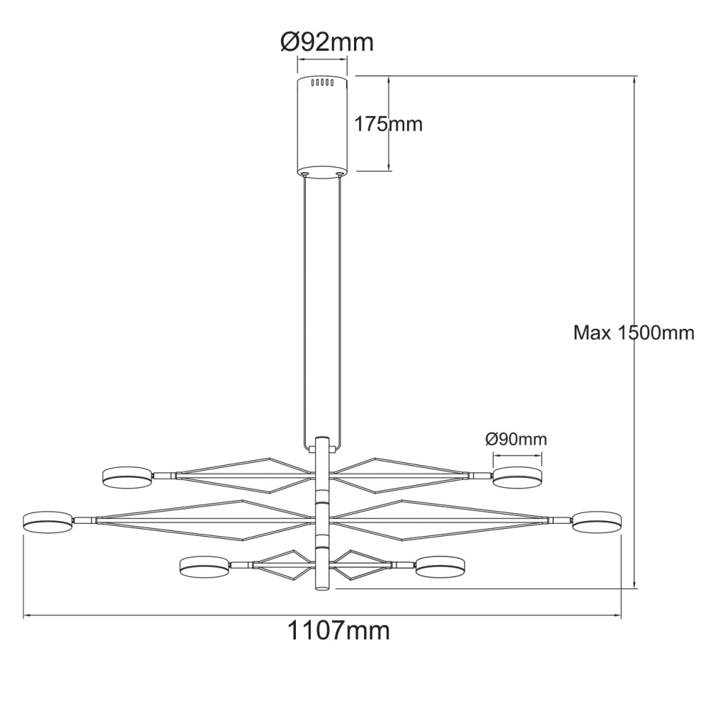 Подвесной светильник DeMarkt Гэлэкси 632017206