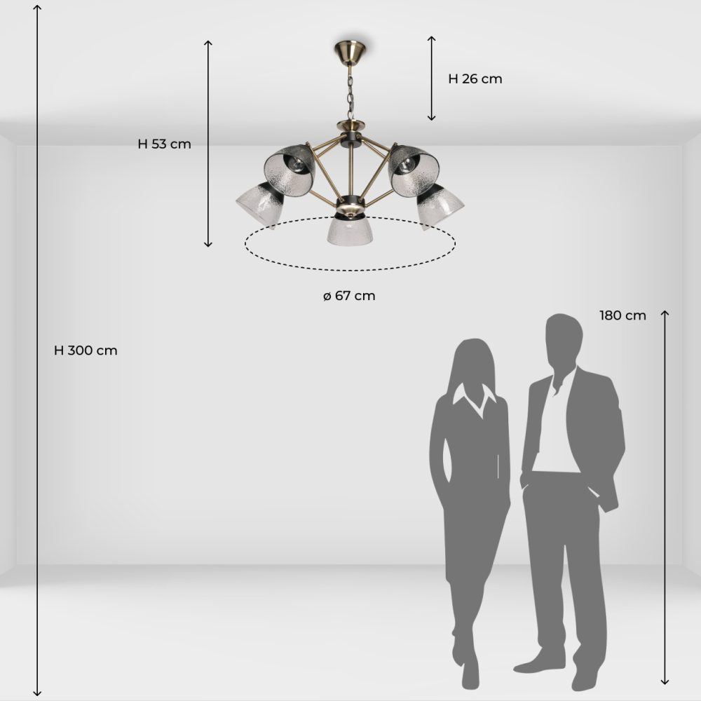 Люстра подвесная De City Dela 635011705