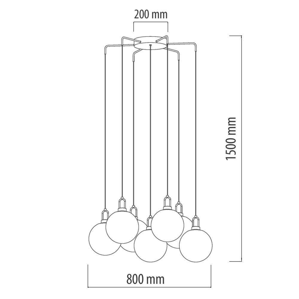 Люстра подвесная DeMarkt Крайс 657011307