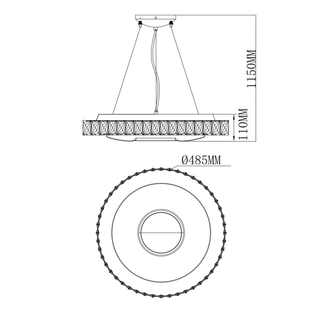 Люстра подвесная DeMarkt Фризанте 687010601
